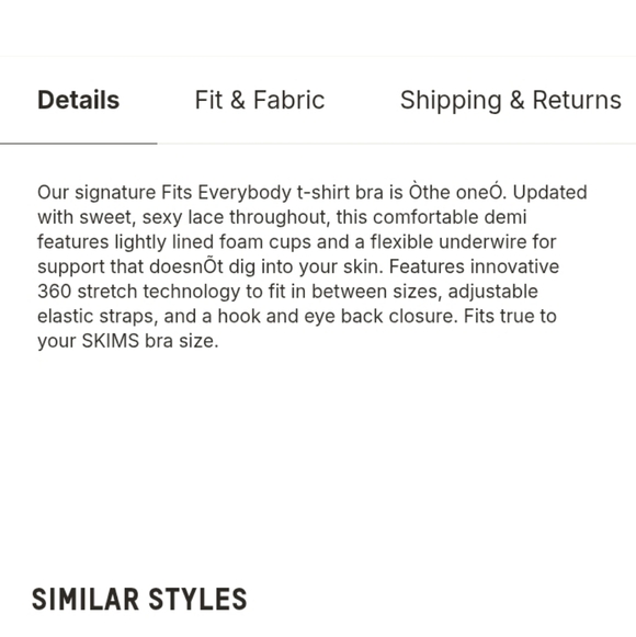 Skims Fits Everybody Lace Tshirt Bra 36D - Picture 6 of 6